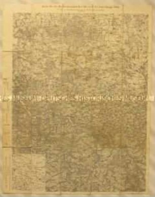 Topographische Karte der Gegend um Döbeln zwischen Schildau, Riesa, Freiberg und Rochlitz für das Herbstmanöver des XIX. (2. K. S.) Armeekorps