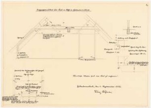 Dachgeschossausbau für Frau von Buhl, Hildebrandseck: Querschnitt 1:20