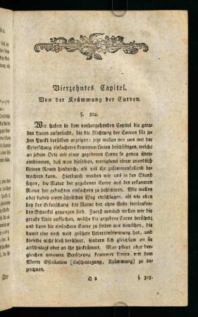 243-267, Vierzehntes Capitel. Von der Krümmung der Curven.