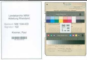 Entnazifizierung Paul Kreimer , geb. 29.01.1922 ()
