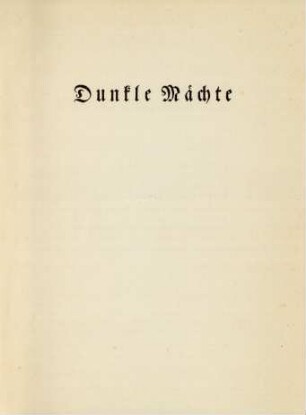 Dunkle Mächte
