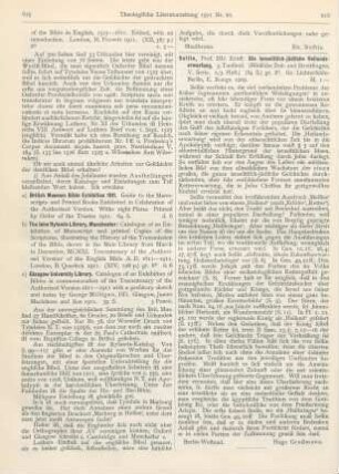 615-616 [Rezension] The John Rylands Library, Manchester: Catalogue of an Exhibition of Manuscript and printed Copies of the Scriptures, illustrating the History of the Transmission of the Bible