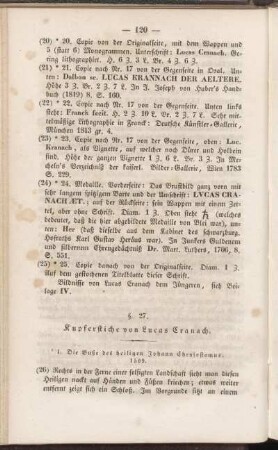 §. 27. Kupferstiche von Lucas Cranach.