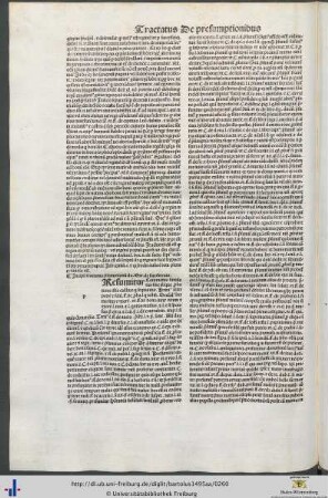 Tractatus presumptionum domini Bartoli de saxoferrato