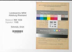 Entnazifizierung Erich Schmick , geb. 14.08.1890 (Major)