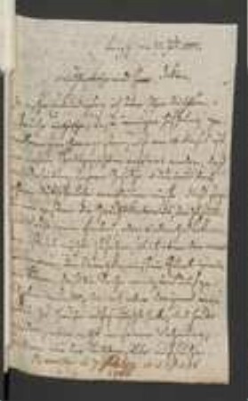 Brief von W. Held an Johann Jacob Kohlhaas