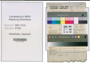 Entnazifizierung Heinrich Hendricks , geb. 26.10.1896 (Milchhandel)