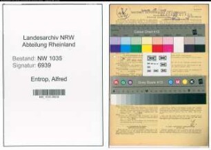 Entnazifizierung Alfred Entrop , geb. 19.07.1900 (Elektromeister)