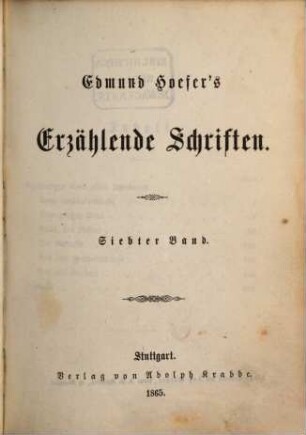 Erzählende Schriften, 7. Erzählungen eines alten Tambours ...
