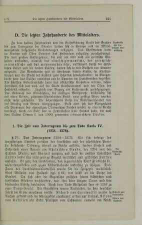 D. Die letzten Jahrhunderte des Mittelalters