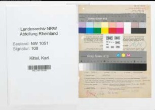 Entnazifizierung Karl Kittel , geb. 19.08.1890 (Lehrer)