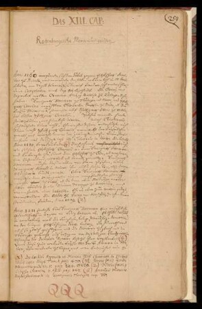 Das XIII. Cap.: Rotenburgische Merckwürdigkeiten
