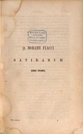 Horazens Satiren : Lateinisch und deutsch