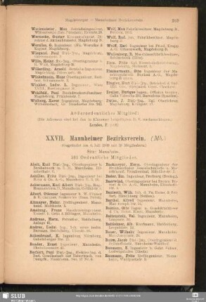 XXVII. Mannheimer Bezirksverein.