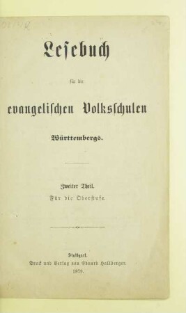 Theil 2: Für die Oberstufe
