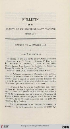 Séance du 10 Janvier 1913