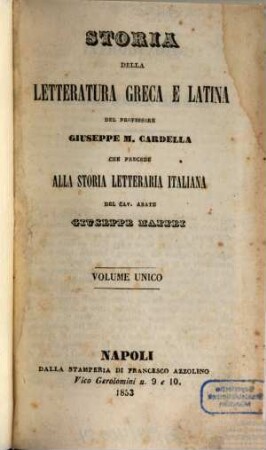 Storia della letteratura greca e latina