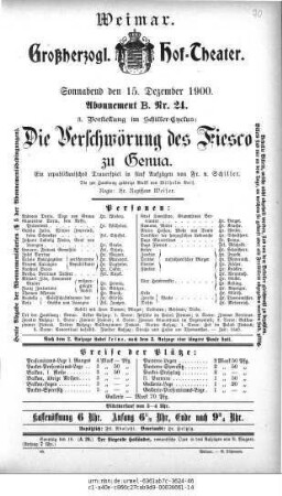 Die Verschwörung des Fiesco zu Genua