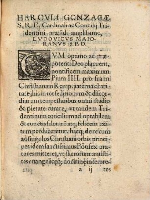 Oratio Ludovici Maiorani Gravinatis, Congregationis Lateranensis Canonici, ad patres in Concilio Tridentino ...
