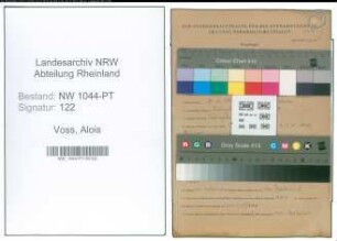 Entnazifizierung Alois Voss , geb. 20.06.1908 (Postfacharbeiter)