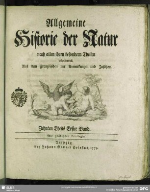 10,1 : Naturgeschichte der Vögel ; 3: Histoire naturelle des oiseaux