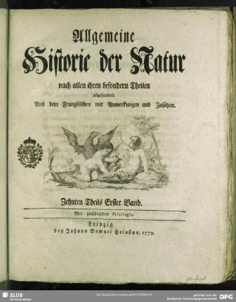 10,1 : Naturgeschichte der Vögel ; 3: Histoire naturelle des oiseaux