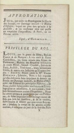 Privilege du roi