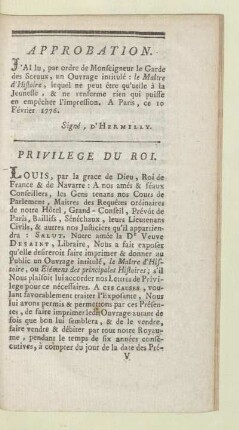 Privilege du roi