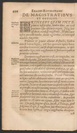 De Magistratibus Et Officiis.