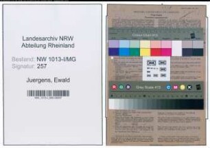 Entnazifizierung Ewald Juergens , geb. 24.08.1910 (Kaufmaennischer Angestellter)