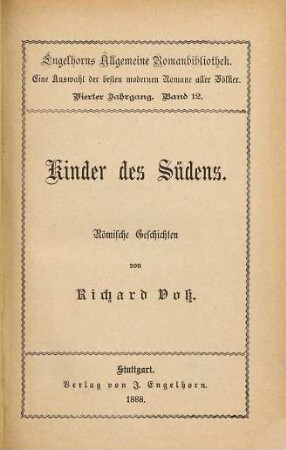 Kinder des Südens : römische Geschichten