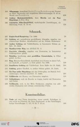 Kunstmobiliar (Nr. 521-528)