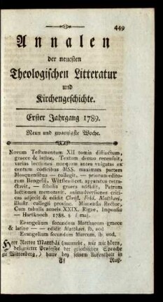Neun und zwanzigste Woche