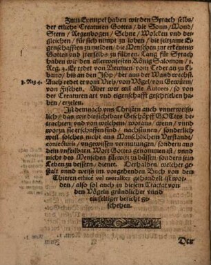 Thērobiblia : Darinne alle vierfüßige, zahme, wilde, gifftige und kriechende Thier, Vogel und Fisch (deren in der Bibel meldung geschicht) sampt jren Eigenschafften unnd anhangenden nützlichen Historien beschrieben sind. In drey unterschiedene Bücher abgetheilet, und mit schönen Figuren gezieret, [2]. Ornithobiblia : Darinne alle zahme, wilde Vögel, auch andere fliegende Thierlein (deren in der Bibel meldung geschiehet) sampt jhren Eigenschafften unnd anhangenden nützlichen Historien beschrieben sind