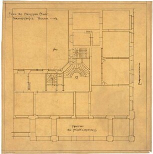 Billing, Hermann; Karlsruhe, Friedrichsplatz 12; Badische Bank, Umbau - Grundriss EG