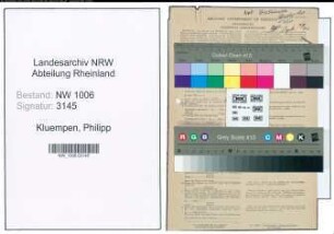 Entnazifizierung Philipp Kluempen , geb. 07.09.1919 (Verw.Angestellter)