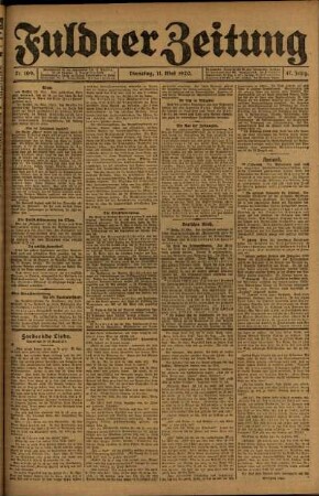 Ausgabe vom Dienstag, den 11. Mai 1920.