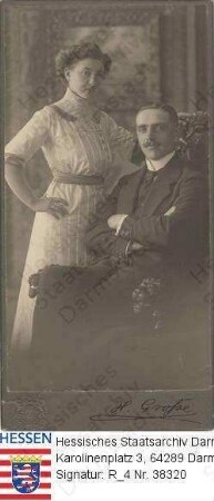 Tiedemann, Hans v. (1878-1932) / Porträt mit Ehefrau Käthe v. Tiedemann geb. Maertens (1892-1970)