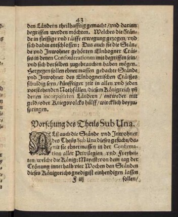 43-44, Vorschung des Theils Sub Una