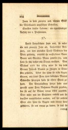 37. Bekenntniß der zu Kolbatz hingerichteten Giftmischerin Louise Langefeldtin