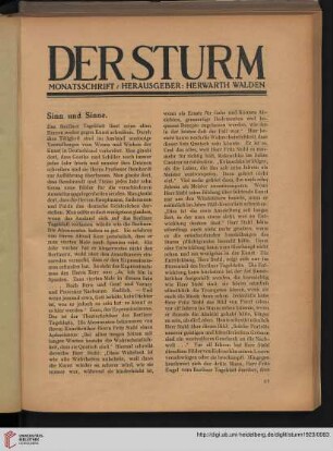 Sinn und Sinne