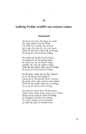 II. Ludwig Frahm erzählt aus seinem Leben