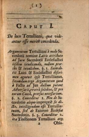 De Iure Laicorum Sacerdotali, ex sententia Tertulliani aliorumque veterum dissertatio