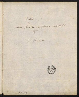 1r-6v, Oratio de modo scientiarum gloriam comparandi