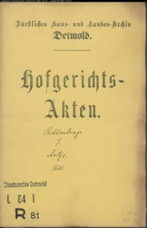 Ribbentrup, Bartold gegen Kord Antze - Beleidigung