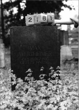 Grabstein 2181 [Hahn S. 226 Grab-Nr. 3142]