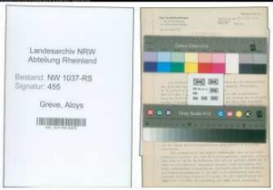 Entnazifizierung Aloys Greve , geb. 10.07.1895 (Kaufm.Direktor)