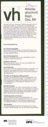 Programm 1. Trimester 1966/1967