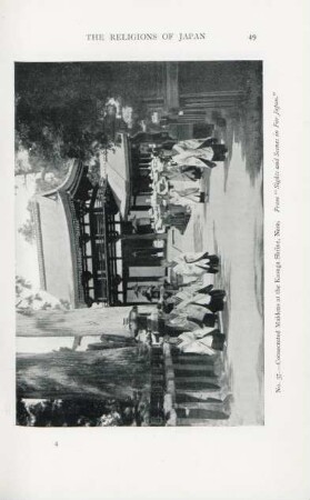 No. 37. - Consecrated maidens at the Kasuga Shrine, Nara. From "Sights and Scenes in Far Japan"
