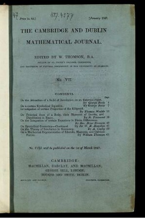 2: The Cambridge and Dublin mathematical journal